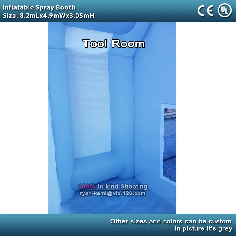 tool room of commercial inflatable paint booth spray booth