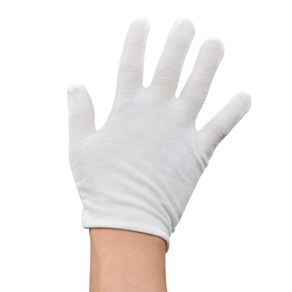 6 пар износостойких сервировочных перчаток из смесей хлопка, защита рук, рабочая защита от пота, нескользящий маникюр