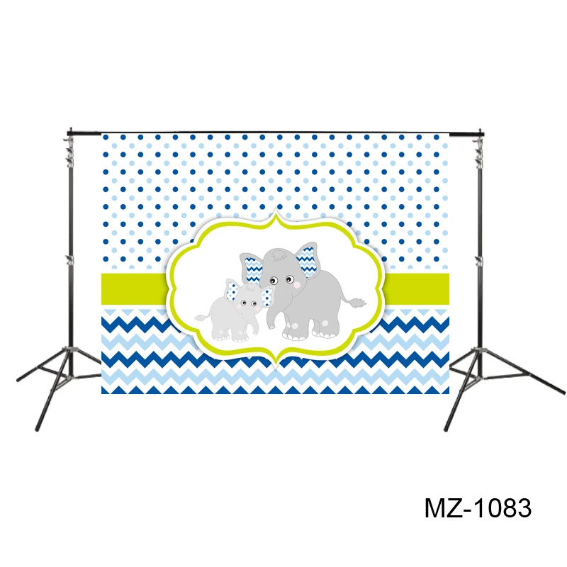 HUAYI милый слон фон для девочки/для вечеринки в честь рождения мальчика розовый/синий Цветочный лепесток десертный стол Декор Фон фотосессия