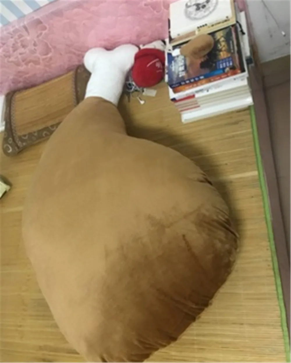 Fancytrader 110cm Giant Cute Soft Cartoon Drumstick Plush Pillow 43 Stuffed Anime Chicken Leg Cushion Toy Present3