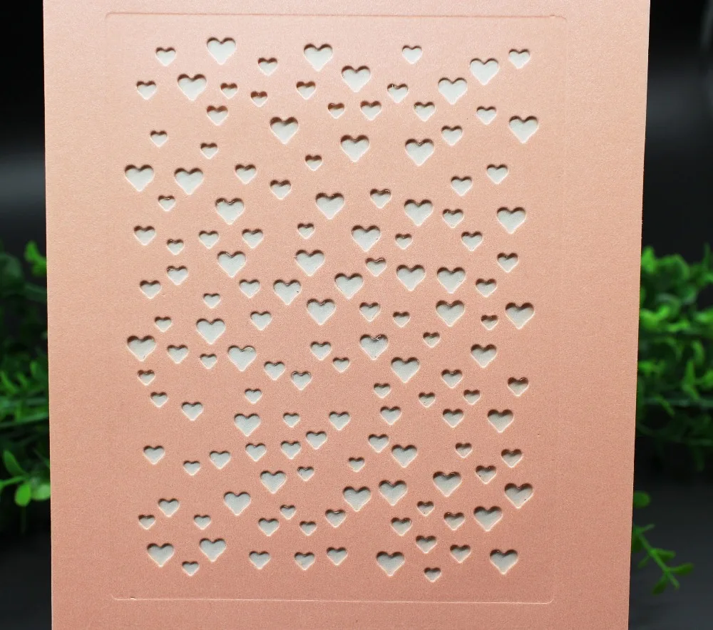 

11*14cm Frame&Heart Cut Dies Birthday Card Background Mold for DIY Scrapbooking Photo Album Embossing Paper Cards Decor Carft