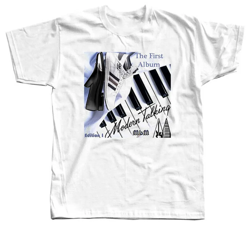 

Modern Talking The 1st Album, Album Cover, SHIRT DTG Fashion T Shirts Birthday Gift Summer Straight 100% Cotton