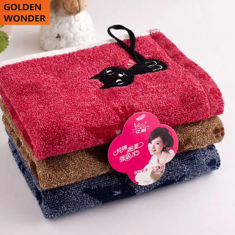 

Lovely Cat Towel Home Furnishing Thickened Towel Gift Face Towels Cotton Kids Sports Washcloth Washrag High Quality Healthy