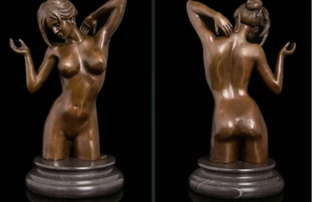 

Art Deco Sculpture Nude Woman Girl Erotic Female Body Bronze Statue