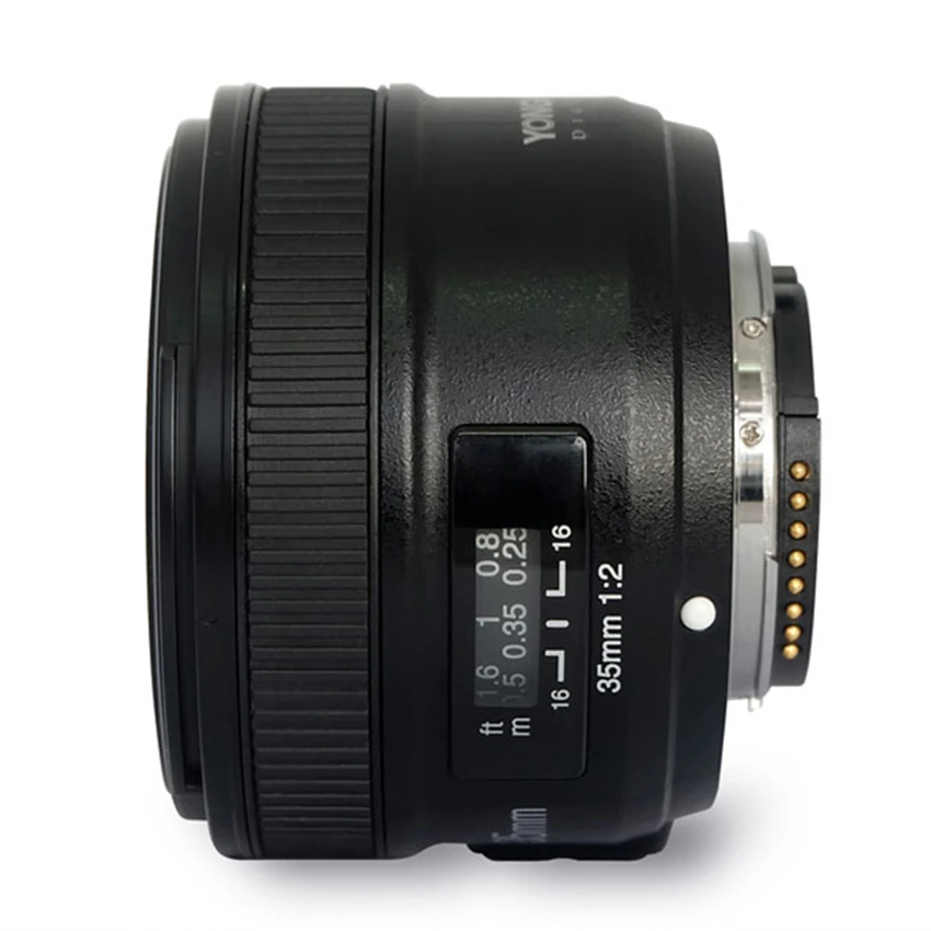 YONGNUO YN 35 мм F2 объектив камеры для Nikon Canon EOS YN35MM объективы AF MF широкоугольный объектив для 600D 60D 5DII 5D 500D 400D 650D 6