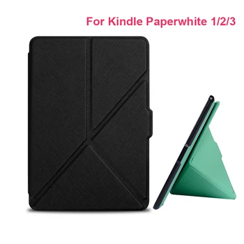 

e-Book Case With Auto Wake Up and Sleep Function Leather Smart Cover Case for Amazon Kindle Paperwhite 1/2/3 with solid design