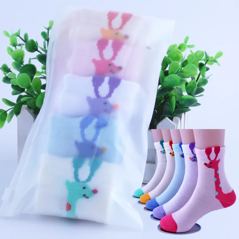 5Pairs/Lot 1-12 Years Cartoon Baby Socks autumn and winter Children Sock Breathable Cotton Kid Socks For Boys Girls