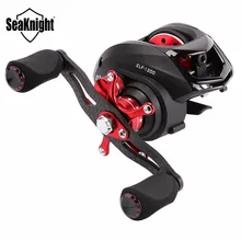 Закройте SeaKnight ELF 169 г углеродное волокно baitcasing катушка 6,4: 1 Рыболовная катушка двойные тормозные системы 4 кг тяговая сила алюминиевая катушка