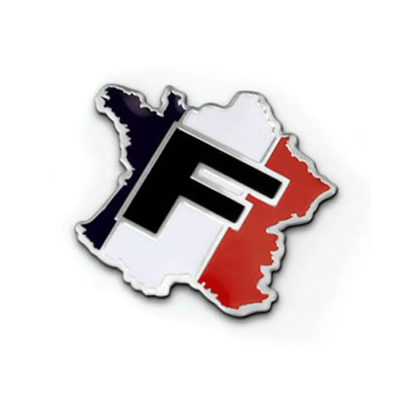 

Long/Irregular France National Flag Badge Thin Aluminium Labelling Emblem Sticker Car Styling for Peugeot Sport 307 206 408 508