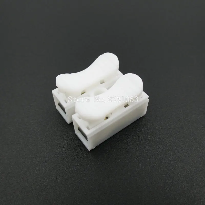 

20pcs/lot 2p G7 Spring Wire Quick Connector Splice With No Welding No Screws Cable Clamp Terminal 2 Way Easy Fit Led Strip CH-2