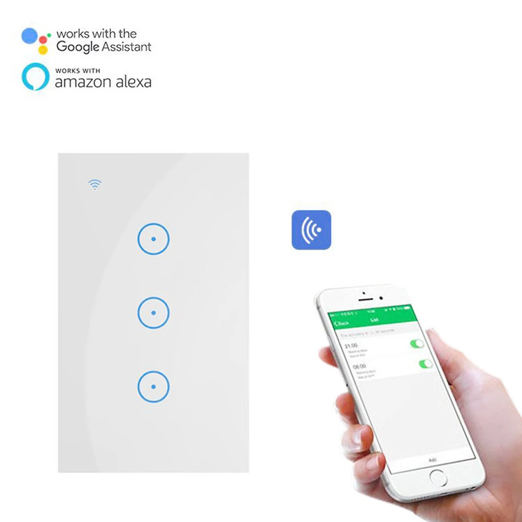 US/AU разъем для подключения 1/2/3 умный дом, Wi-Fi, сенсорный настенный выключатель Панель Смарт Модули автоматизации для Alexa Google APP