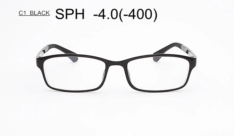 SUMONDY SPH-0,5 до-6,0 очки для близорукости для мужчин и женщин модный бренд TR90 оправа Очки для близоруких с диоптрией F168 - Цвет оправы: C1 (-4.0)