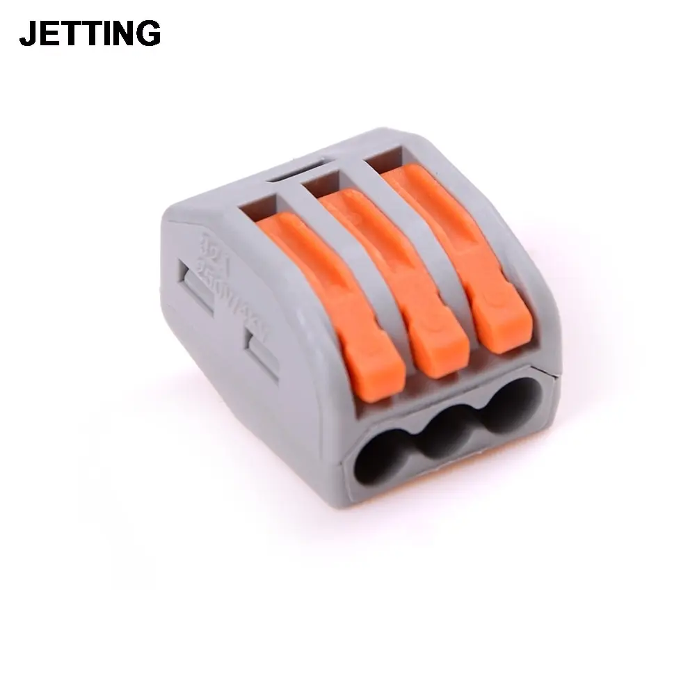 10PCS/lots 3 Pin Compact Wiring Terminal Block,Mini Fast Connector Push