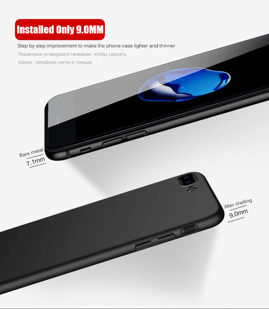 MOUSEMI Matte Hard Case For iPhone 7 6 8 Plus Cover Full Protection 360 Shockproof Tempered Glass For iPhone X Protective Case (9)