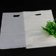 100 шт большие пластиковые пакеты с ручками праздничная подарочная сумка пакет белые сумки для одежды(заказ логотипа MOQ 500 шт сумки