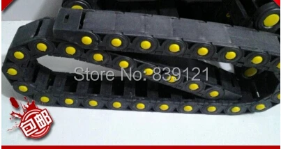 

closed 35x50mm Cable drag chain wire carrier with end connectors plastic towline for CNC Router Machine Tools 1000mm