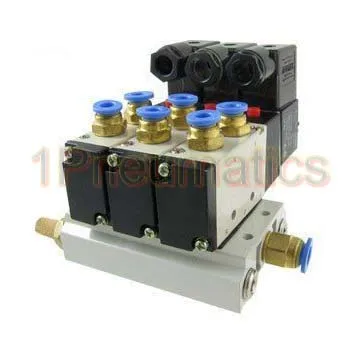 10 шт./лот пневматический тройной электромагнитный клапан w база Push In инструменты для наращивания волос глушители 4V210-08