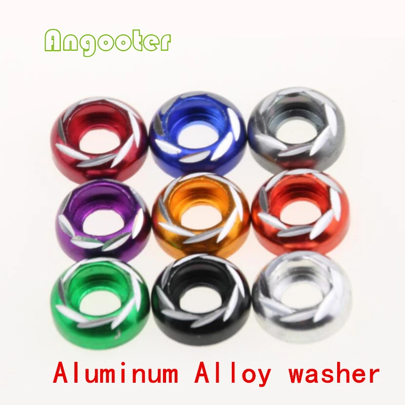 

10pcs/lot M6 Car,Motorcycle license plate colorful aluminum alloy gasket, cap head aluminum washer for DIY Model/car/Bike