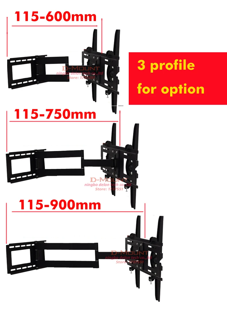 D-MOUNT DL-WA-102CT 60кг 6" 55" 4" Универсальный Выдвижной поворотный наклон 500x400 ЖК настенный VESA держатель полный движения ТВ кронштейн