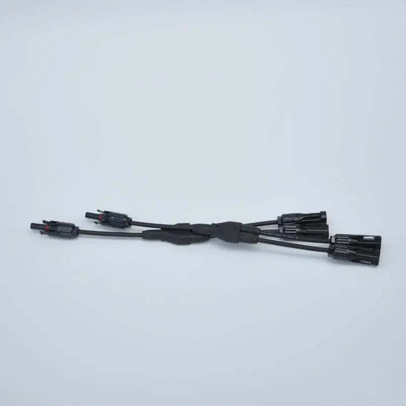 

Waterproof 2 in 1 Y Branch MC4 Connectors Solar Panel Parallel Connectors Male Female M/F Black