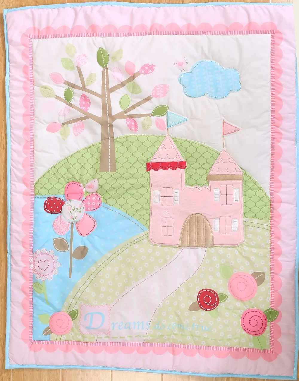 nursery quilt, baby comforter for girl or boy