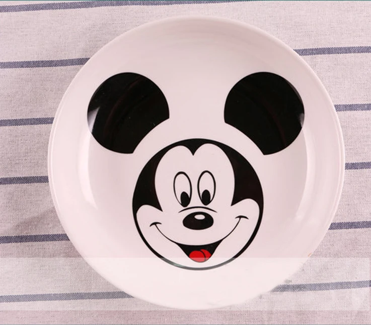 1 шт. белая керамическая тарелка с рисовой кошкой 8 дюймов|tableware bone china|tableware