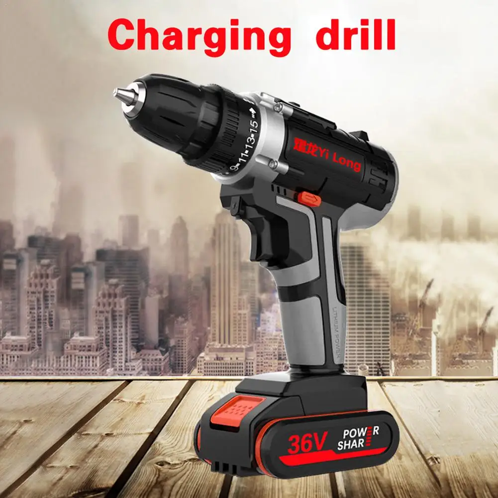 

Handheld Drill Household Impact Drill Rechargeable Electric Screwdriver Drill Tool One Lithium Ion Battery Powered Driver Kit