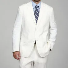 Новое поступление мужские костюмы на заказ белые свадебные костюмы для мужчин с зазубренными лацканами Slim Fit Свадебные смокинги из двух частей мужские костюмы