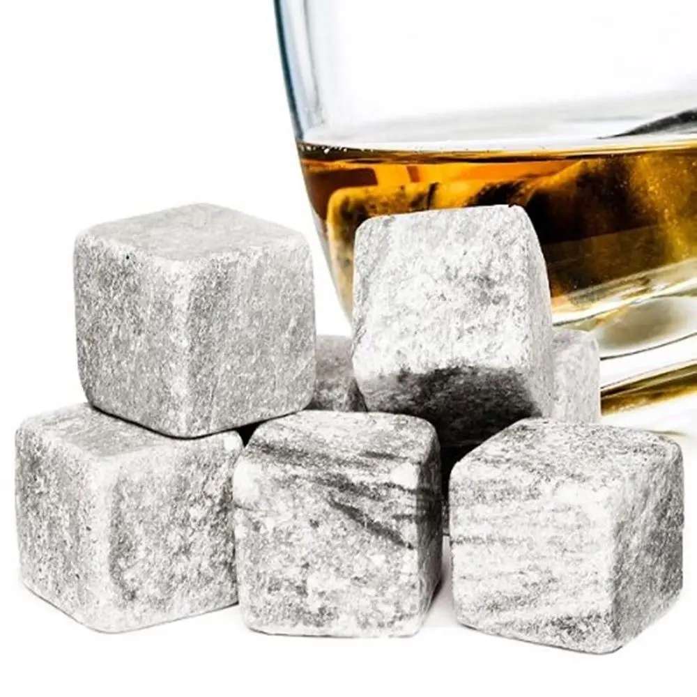 6 шт./компл. натуральный виски Камни потягивая Многоразовые Ice Cube камень