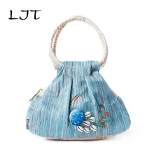 LJT вышивка сумка с изображением павлина новая национальная ветровая женская, холщовая модная Роскошная сумочка ретро-сумка клатч женские дизайнерские сумки