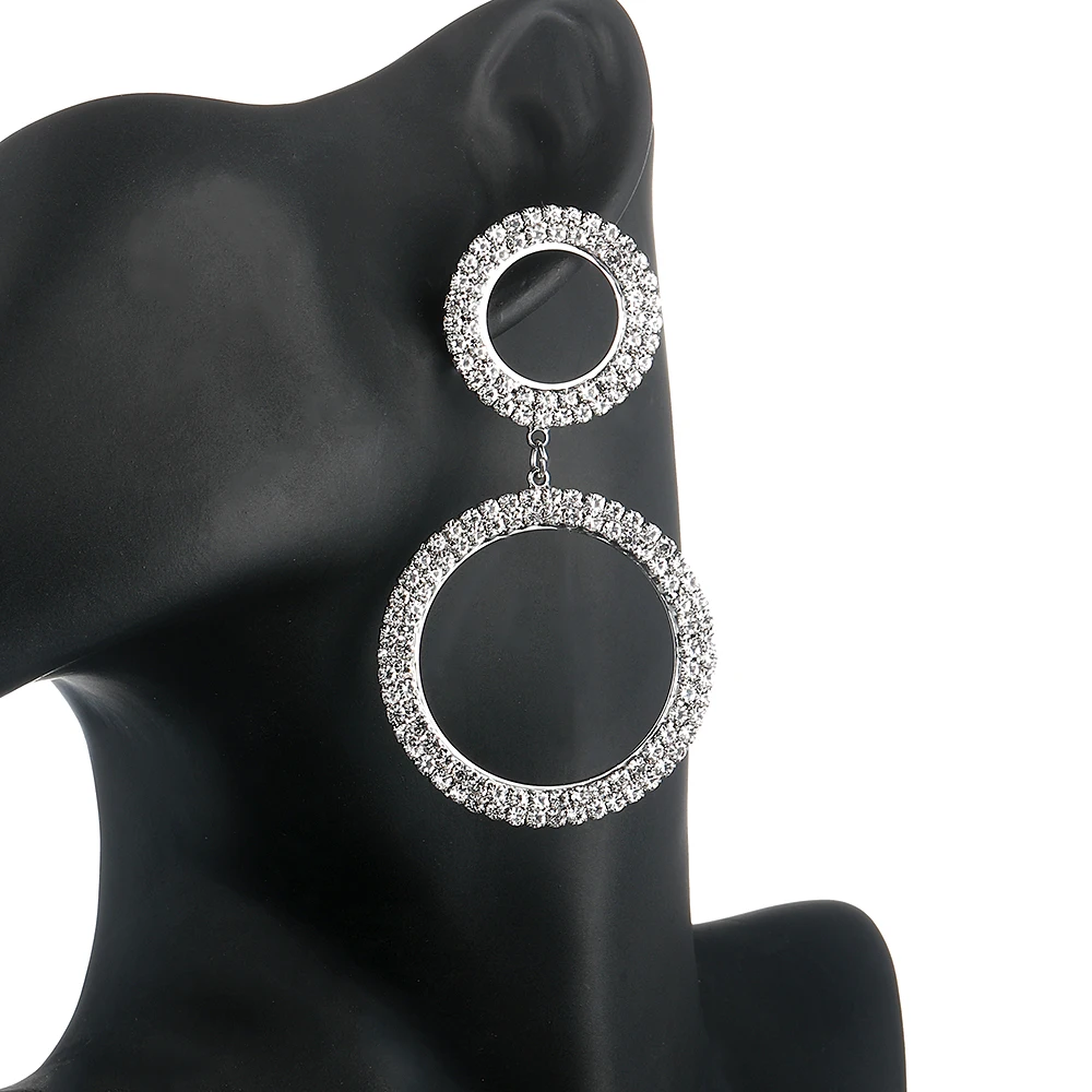 Big Crystal earrings for women rhinestone statement earrings 2021