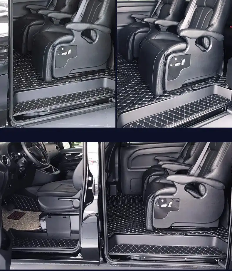 Fiber Leather Car Floor Mat For Mercedes Benz V Class Viano Valente Vito Metris W447 2014 2020 2016 2017 2018 2019 Accessories Interior Mouldings Aliexpress