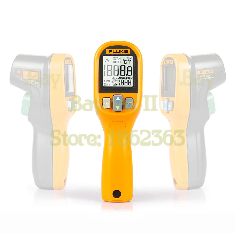 

Fluke MT4 MAX IP40 Waterproof Infrared Thermometer -30-350C(-22~752F) with LCD Backlit and High/Low Temperature Alarm