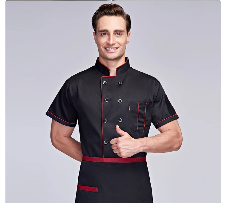 

Hot Summer Long/short Sleeve Chef Uniform Professional Restaurant Hotel Jacket Cook Uniform Work Wear Clothes SZZB02