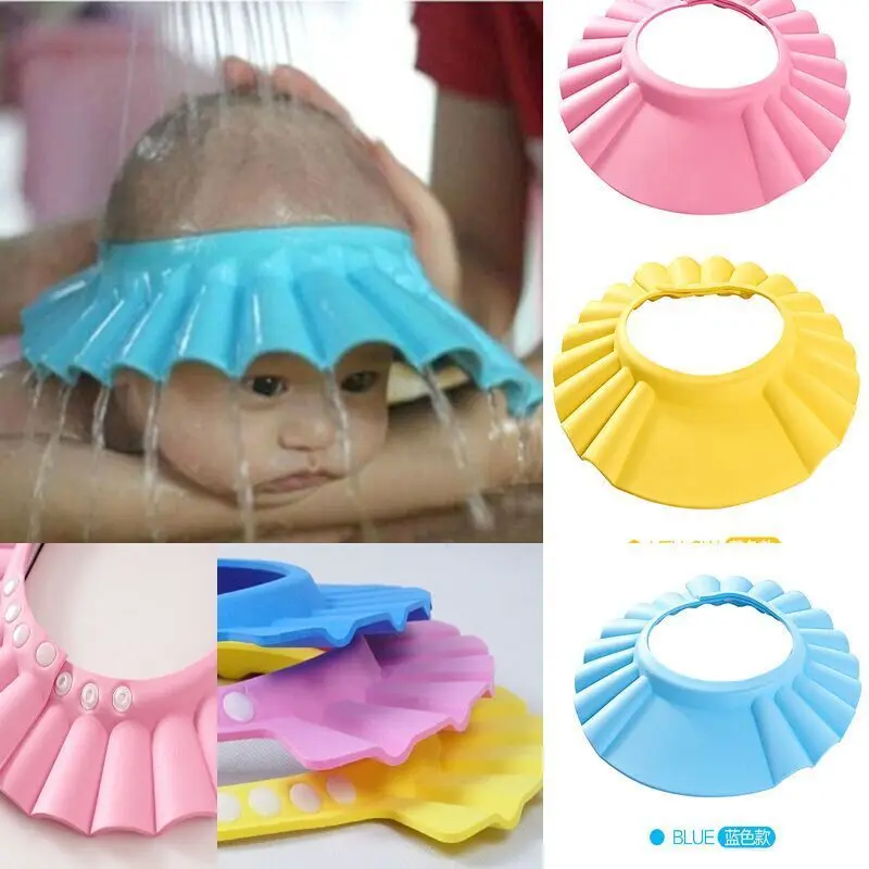 

Adjustable Baby Shampoo Cap Toddler Kids Bath Shower Hat Wash Hair Caps For Children Baby Care