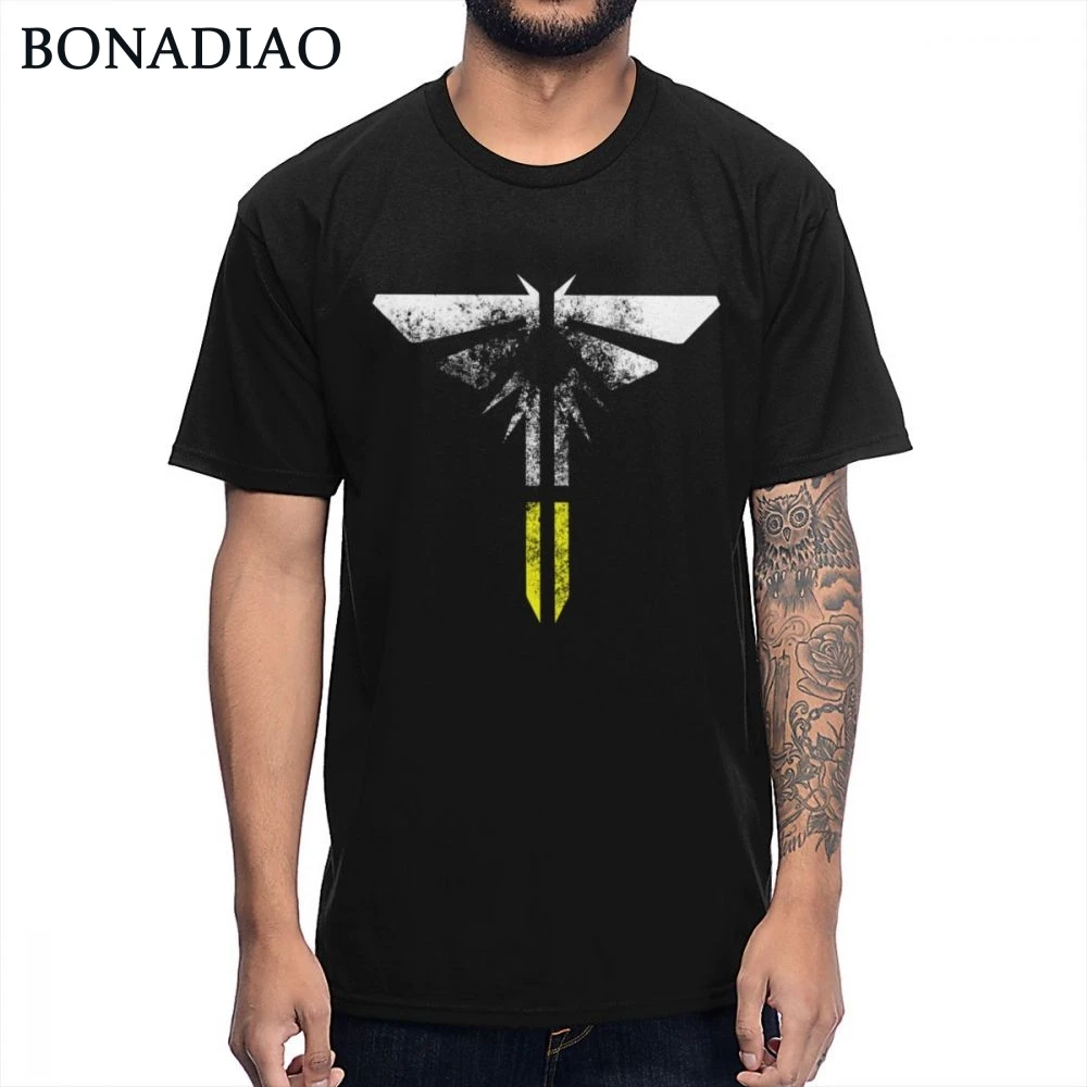 

100% Cotton Custom The Last Of Us Part II Firefly Light Eroded T Shirt Men Summer Slim Camiseta Plus Size Top Tee shirt