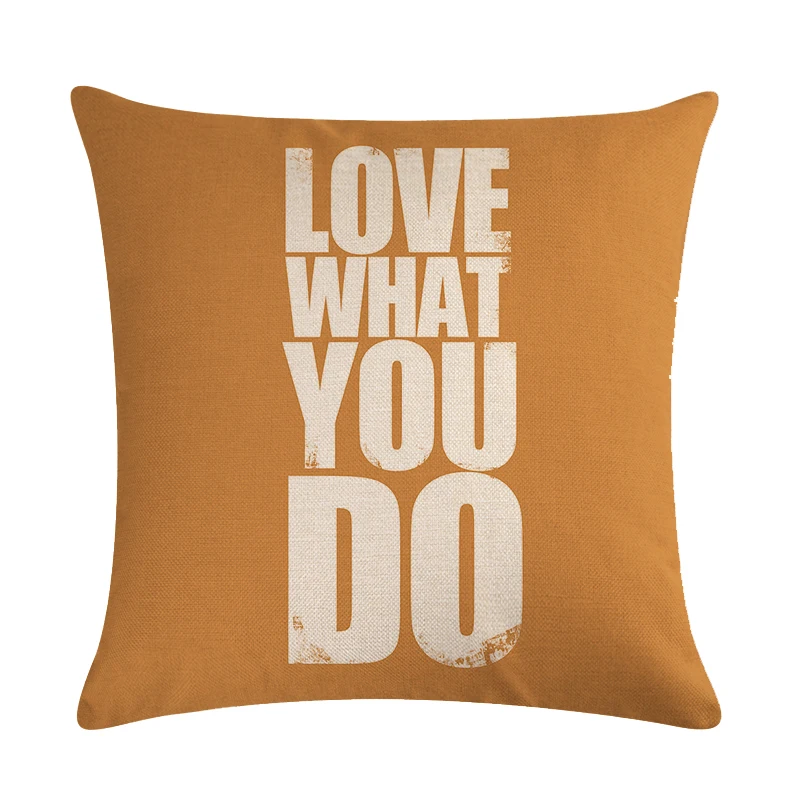 Наволочка с узором Love what you do и декоративная наволочка для гостиной 45*45 см