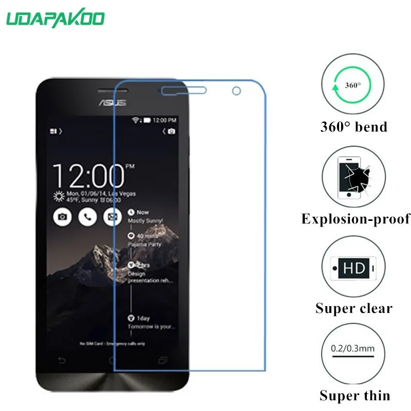 

udapakoo clear Tempered soft glass film for ASUS Zenfone 5 a500cg a501cg a502cg Nano Explosion-proof glass Screen Protector