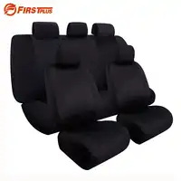 黒弾性フルシートカバーエアバッグ互換フロントバックシートユニバーサルオートチェアクッションカバー-車スポーツスタイリング