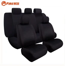 Black Elastic Full Seat Covers Universal Fit Front Back Seat Protector Cushion Cover Auto Chair Car