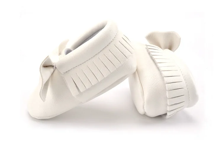 16 Цвета Брендовая детская весенняя обувь искусственная кожа, для новорожденных мальчиков, обувь для девочек, для тех, кто только начинает ходить, детские мокасины для детей 0-18 месяцев - Цвет: Белый