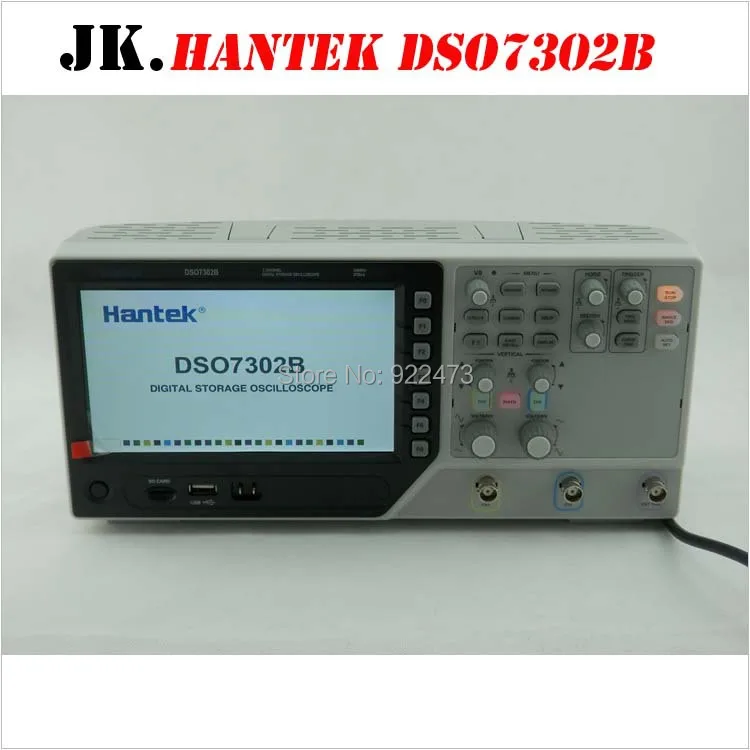 H113 Hantek DSO7302B цифровой запоминающий осциллограф 2Gsa/с натуральным лисьим мехом частота дискретизации 2 Каналы 300 МГц полоса пропускания 64 K Глубина памяти