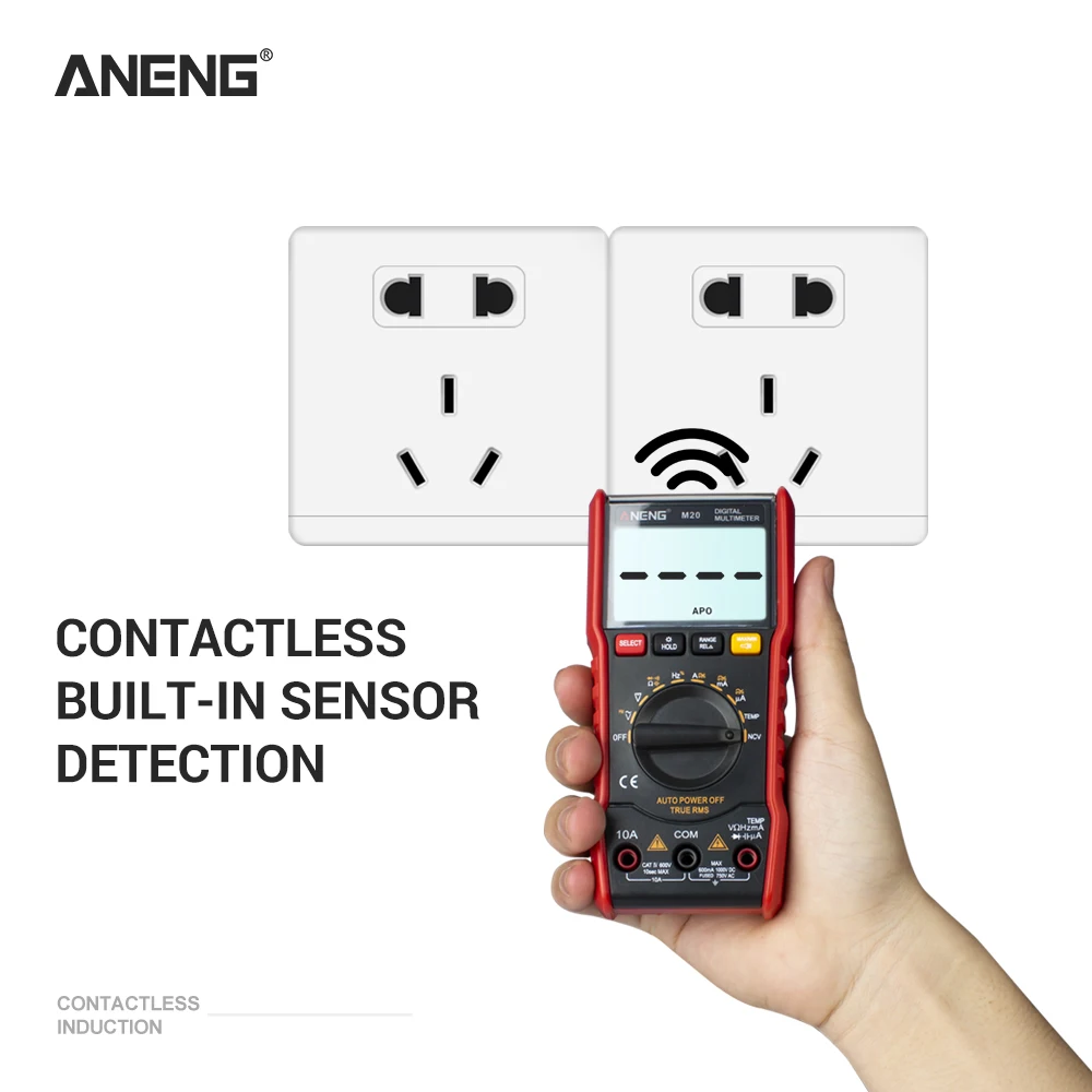 ANENG M20 Цифровой мультиметр 6000 отсчетов Авто диапазон подсветки AC/DC Амперметр
