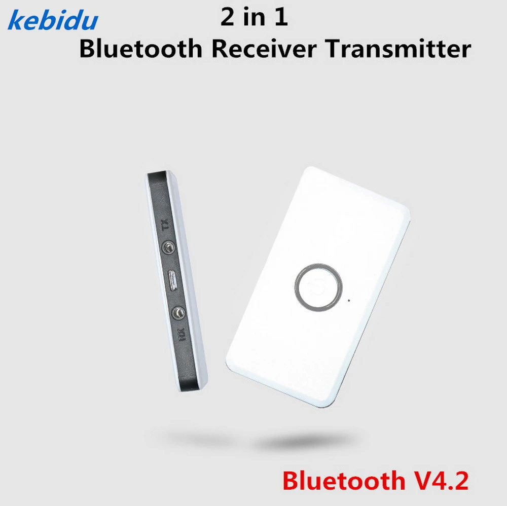 

Kebidu 2 in 1 Bluetooth Receiver Transmitter V4.2 TWS APT-X Audio 3.5mm Adapter 2018 For Smartphone PC Bluetooth PK B6 Wholesale