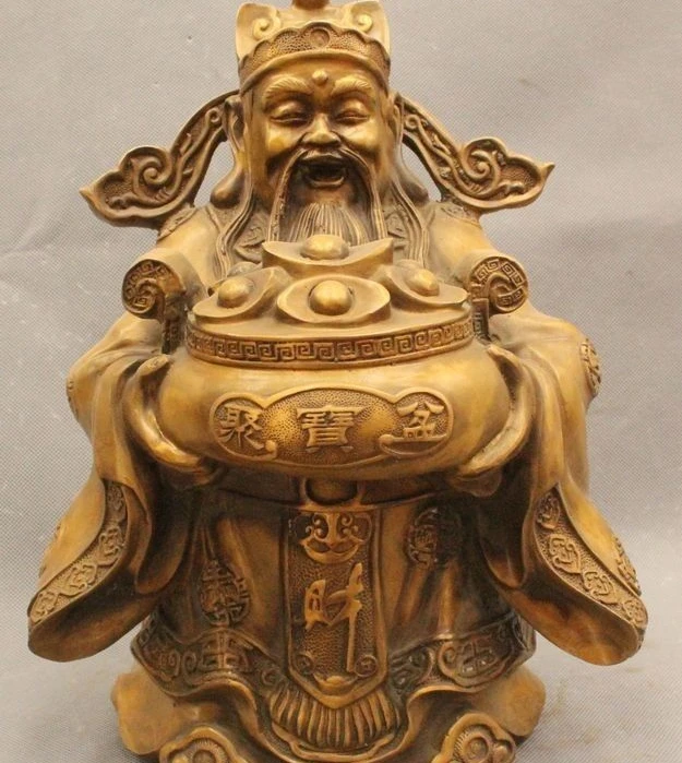 

13" Marked Chinese Brass Open Wings Eagle pine Flower Bottle Vase Pair Pot