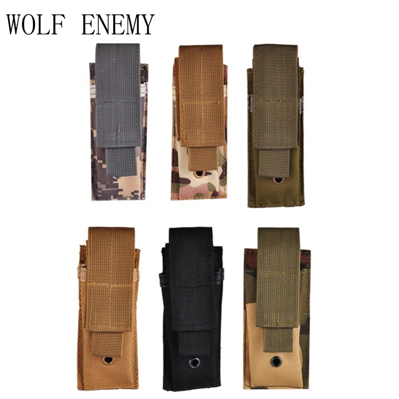 

Molle Tactical Clip Single Mag Magazine Pouch Open Top Pistol Cartridge Clip Pouch for USUG 30 Round