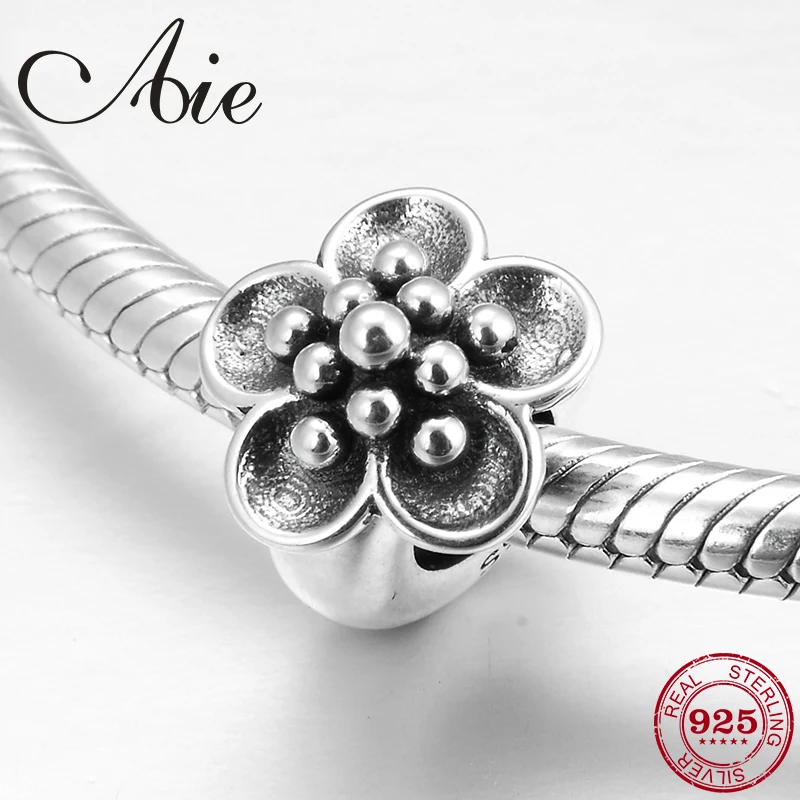 

Glamorous flowers 925 Sterling Silver Stopper spacer beads Fit Original Pandora Charm Bracelet Jewelry making