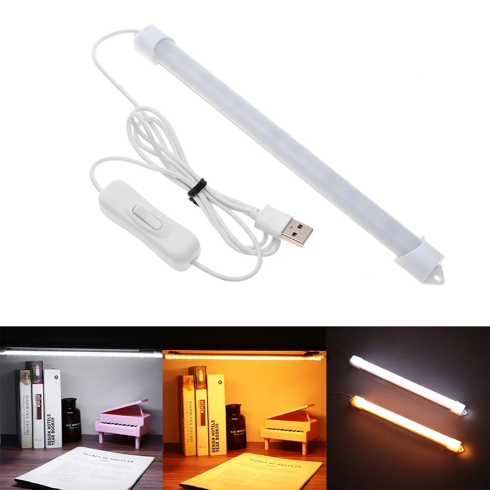

1Pc 5V USB Light Strip Reading Lamp 20-52CM LED Hard Bar Cabinet Lamp Tube LED Tube Wall lamp LED Bulb Kitchen Bedroom Lighting