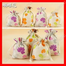 200 шт./лот) Подарочный мешок на шнурке из хлопка и льна