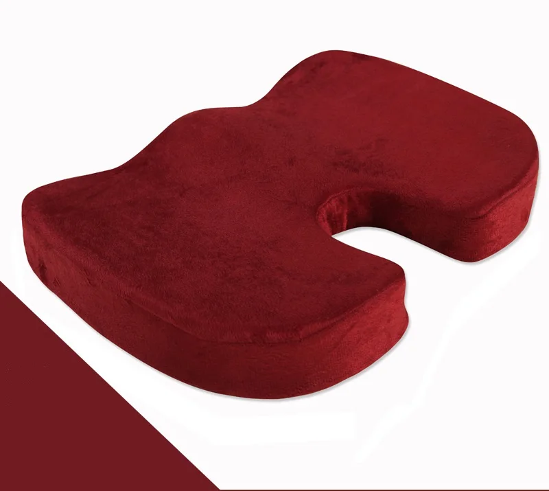 Подушка на сиденье для офисного стула- пена с эффектом памяти для облегчения боли в пояснице-контурный Корректор осанки для автомобиля, инвалидной коляски